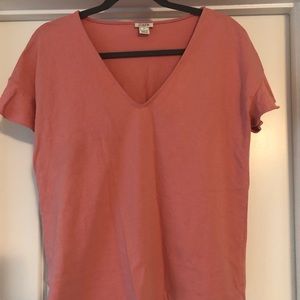 J Crew M Flutter Sleeve Tee-Dusty Rose